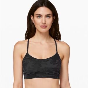 Lululemon Flow Y Bra *Nulu Incognito Camo Multi Grey Size 12